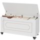 thumbnail image 1 of Yeshouse Baúl de almacenamiento CABIHOME de madera de 90 cm con 4 ruedas, 2 bisagras de seguridad y esquinas redondeadas, soporta 159 kg, ideal para entrada, sala y dormitorio, 1 of 9
