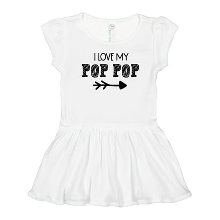 

Inktastic I Love My Pop Pop with Arrow Gift Toddler Girl Dress