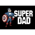 thumbnail image 2 of Men's Marvel Super Dad Cartoon Captain America  Pull Over Hoodie Black 2X Large, 2 of 4