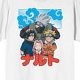 thumbnail image 2 of Naruto Blue Smoke Character Group Crew Neck Short Sleeve Men's White T-shirt-Large, 2 of 4
