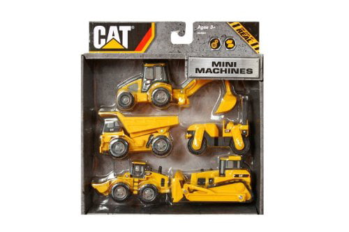 Toy State CAT Mini Machines 5 Pack Plastic Caterpillar Construction 