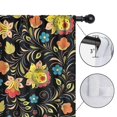 thumbnail image 4 of Blackout Kids Curtains,Pioneer Flower Floral Print Pattern Childrens Insulated Curtains Set Of 2,Bedroom Essentials,Toddler Room Decor 42"x84", 4 of 5