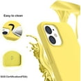 thumbnail image 3 of WEI Case Compatible with iPhone 12 Case 6.1 "and iPhone 12 Pro Case, Thin Liquid Silicone Rubber Cover Protection Bumper Anti-Shock 6.1 Inch Case Lemon Yellow, 3 of 6