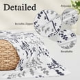thumbnail image 3 of Grey Black Botanical Pillow Covers King, Watercolor Spring Floral Summer Leaf Soft Brushed Microfiber Breathable Throw Pillow Covers, Pillowcase with Zipper for Couch Sofa Bedroom Living Room 20"x36", 3 of 9