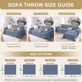 thumbnail image 3 of JIATER Sofa Cover Sectional Couch Cover for L Shape Sofa Towel Throw Sofa Blanket Slipcover for 3 Cushion Couch,78"x134",Blue, 3 of 10