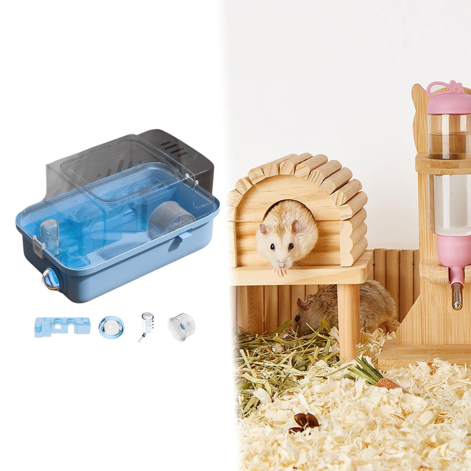 balikha Hamster Cage 2 Layers of Multi -purpose with Apparent Surface Living Space of Small Animal Cages for Small Animals Mice Rat blue