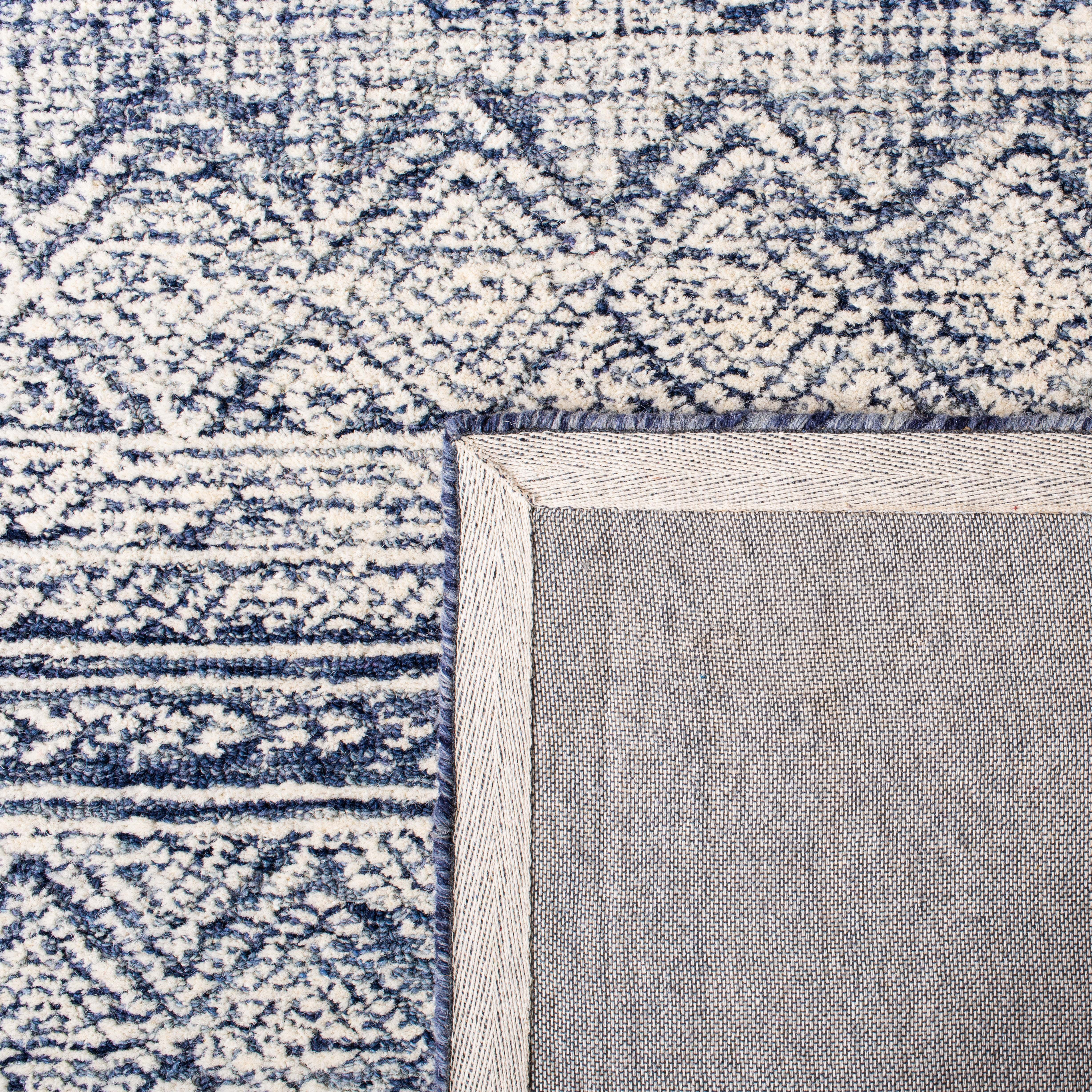 SAFAVIEH Abstract Alexandrena Southwestern Area Rug, Blue/Ivory, 6' x 6' Round