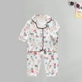 thumbnail image 4 of Baby Boys Girls Pajamas Cotton Comfort 2 Piece Sleepwear Jammies Button down Shirt Pants Long Sleeve Loungewear Set, 4 of 4