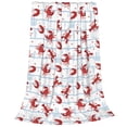 thumbnail image 2 of Honeii Cartoon Lobsters Print Fleece Blanket - Throw Blanket for Bed, Sofa, Couch, Camping, and Travel , Microplush Ultra Soft Warm Blanket-40"x30", 2 of 7