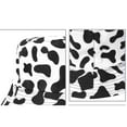 thumbnail image 3 of Cow Pattern Printed Bucket Beach Sun Hat Double to Wear Breathable Black, 3 of 8