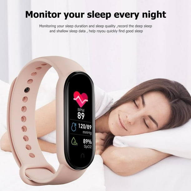 Pulsera de monitor de presion arterial de frecuencia cardiaca unisex con reloj inteligente deportivo magnetico M6 JShteea Nuevo Bodega Aurrera en linea