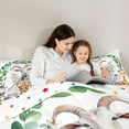 thumbnail image 4 of Feelyou Teens Farm Sheep Bedding Comforter Set 7 Pieces, Cartoon Zoo Animal Full Bedding Set, Kawaii Giraffe Zebra Reversible Fitted Sheet Flat Sheet, Lightweight Room Decor, 4 of 8