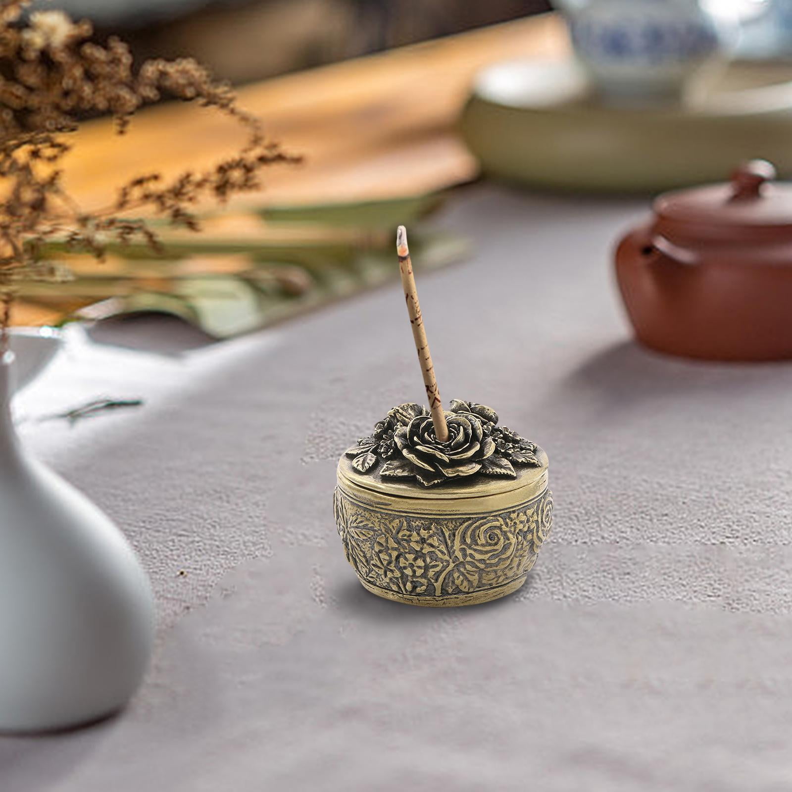 Baoblaze Peony Incense Burner Aroma Burner Incense Holder for Desktop Bedroom Cabinet