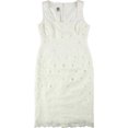 thumbnail image 1 of Vestido evasé de crochet Anne Klein para mujer blanco 8, 1 of 1