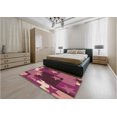 thumbnail image 5 of Ahgly Company Machine Washable Indoor Square Transitional Rose Red Area Rugs, 4' Square, 5 of 7