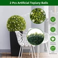 thumbnail image 5 of Yeshouse Artificial Topiary Balls, Set of 2, Decorative Faux Flower Spheres with Chains for Patio, Garden, Wedding, 5 of 6