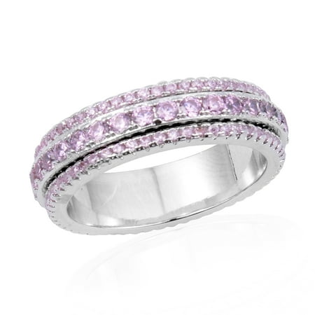 - Round Pink Cubic Zirconia CZ Statement Statement Ring for Women Cttw 1.2 Jewelry Gift