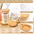 thumbnail image 3 of Juego dispensador Qtip Holder, tarros de vidrio para boticario Lucomb, paquete de 2, 3 of 7