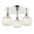 thumbnail image 4 of Innovations Lighting - White Mouchette - 3 Light Flush Mount In Modern Style-9, 4 of 7