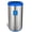 Silver and Blue, variant on Nine Stars Open-Top Kitchen Trash Can, 13.2 Gallon Stainless Steel, Hands-Free Garbage Bin, with No Lid, Silver and Blue