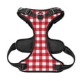 thumbnail image 5 of Lsque Red Checkboard Dog Harness, No-Pull Pet Harness with 2 Leash Clips, Adjustable Soft Padded Dog Vest with Easy Control Handle for Large Dogs-Medium, 5 of 9