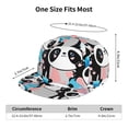 thumbnail image 6 of Gaeub Panda Cute Pink Hearts Flat Bill Snapback Hats Baseball Caps with Adjustable for Running Workouts and Outdoor Activities, 6 of 9