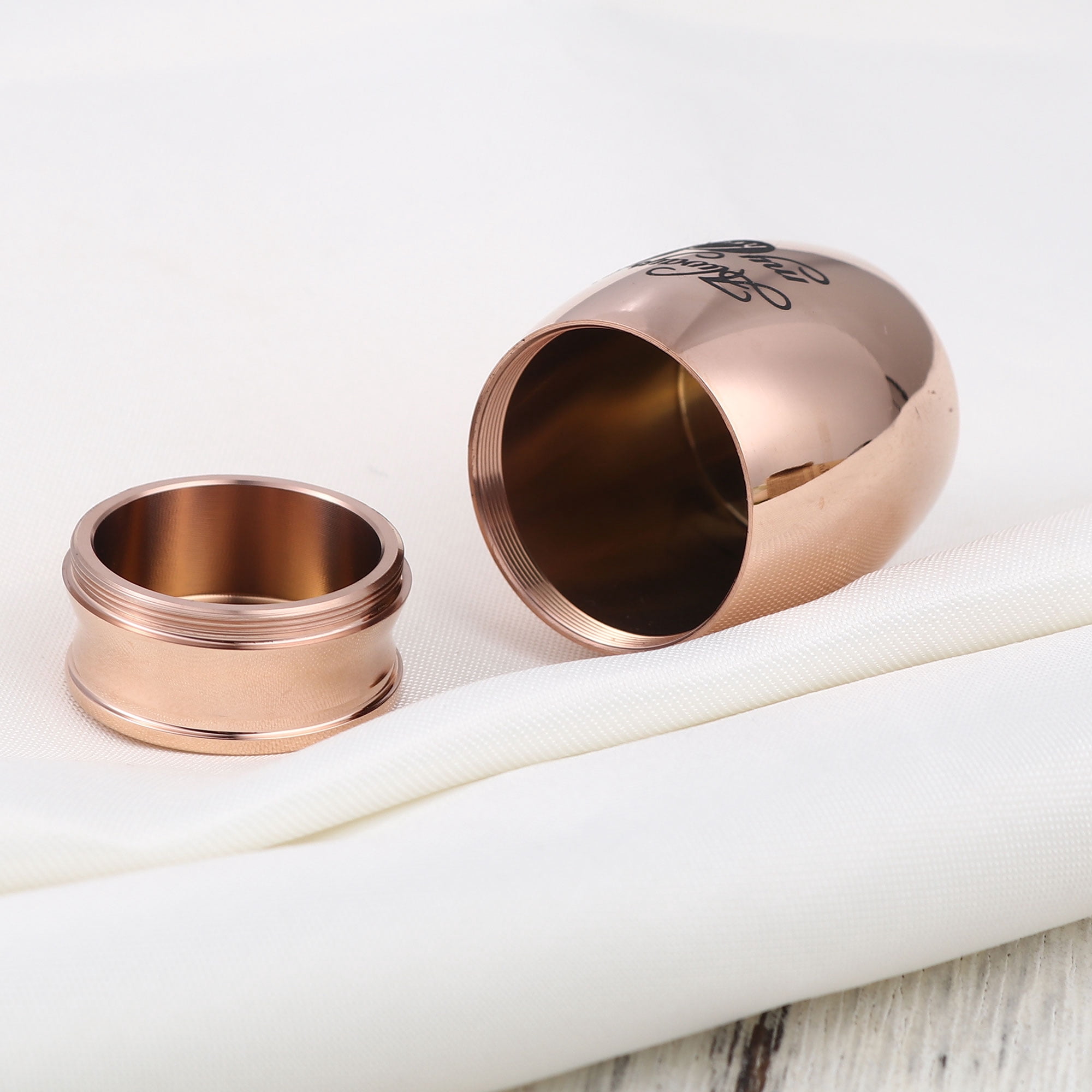 Always in my Heart Cremation Mini Urn, Small Memorial Urn Keepsake for Ashes, Memorial Urn for Pets, Mini Urn for Cremated Ashes, Memorial Ashes Urn [Always in my Heart, Rose Gold, No Engraving]