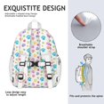 thumbnail image 5 of Pets Paws Print Colorful Backpack for School,Cute School Bag,Schoolbag with Adjustable Shoulder Straps & Padded Back,15"x11.42"x5.5", 5 of 6