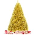thumbnail image 1 of Costway 180 cm Árbol de Navidad 1036 Ramas Abeto Artificial con Decoraciones Tecnología Galvanoplateada con Base de Metal Oro Champaña, 1 of 7
