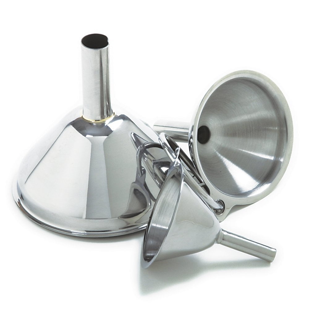 Small Funnel, Small Medium Large Kitchen Food Stainless Steel Funnel