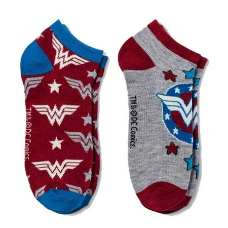 HYP Comics DC Wonder Woman Ankle Socks 2-Pack Shoe Size