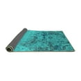 thumbnail image 2 of Ahgly Company Indoor Round Oriental Turquoise Blue Industrial Area Rugs, 8' Round, 2 of 4