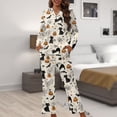 thumbnail image 6 of Kuiaobaty Cat Pumpkin Print Pajamas Set for Womens Spider Web Causal Home Loungewear Sleepwear Set of 2 Pieces Halloween Long Sleeve Loose Tops and Long Pants, 4XL, 6 of 7