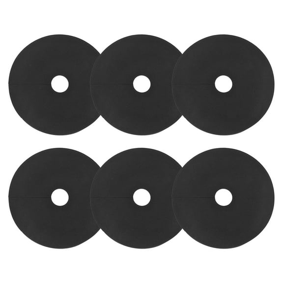 6-Pack Ice Fishing Hole Covers, 12-Inch Insulated Lid for Tip-Ups & Fish Houses, Essential Winter Fishing Equipment & Accessories, Black