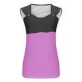 thumbnail image 4 of Women's Scoop Neck Tank Tops 2024 Slim Fit Y2K Color Block Sleeveless Cami Shirts Trendy Blouse Summer Casual Vest, 4 of 4