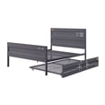 thumbnail image 3 of Industrial Style Metal Full Size Bed with Straight Leg Support in Gray, 3 of 3