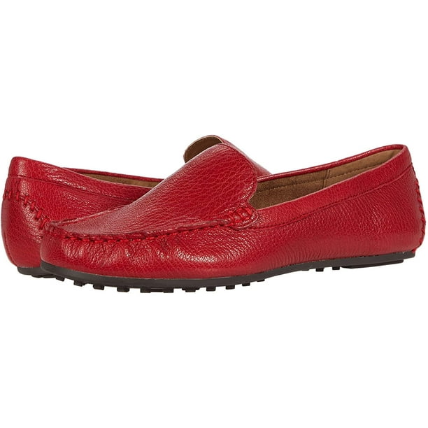 Aerosoles Womens Over Drive Slip On Loafer 10.5 Wide Red Leather