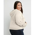 thumbnail image 2 of Hanes Originals Women’s French Terry Cropped Hoodie (Plus Size) Natural 2X, 2 of 5