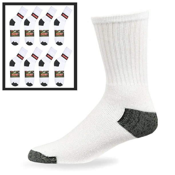 Uni Hosiery 8X Pairs Mens Sports Crew Socks Cotton Calf Cushioned