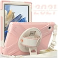 thumbnail image 2 of XYX Case for Samsung Galaxy Tab A8 10.5 inch SM-X200/SM-X205 with 360 Degree Rotating, Hand Strap, Shoulder Strap, Cherry Pink, 2 of 7