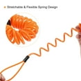 thumbnail image 4 of Uxcell 3.94ft Security Cable Coated Spring Lock Wire Rope Double Loop Steel Orange 3Pcs, 4 of 5