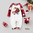 thumbnail image 2 of Odeerbi Christmas Pajamas for Family Holiday Long Sleeve Family Christmas Pajamas Matching Sets Toddler Christmas Plaid Printed Blouse Tops + Pants Sleepwear Family Matching PJs Set Red, 2 of 6