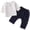 Aa5-White, variant on UAYOTSE Kids Pajamas Set 3 6 12 18 24 Months 2T 3T short Sleeve Casual Summer outfit sets,Sizes 3-4 Years