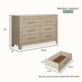 thumbnail image 6 of Evolur Oakley Double Dresser, Sienna, 6 of 6