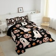 thumbnail image 3 of jejeloiu Cartoon Ghost Twin Comforter Set,Halloween Pumpkin Rustic Floral,Ultra Soft Reversible Decor,2-Piece, 3 of 8