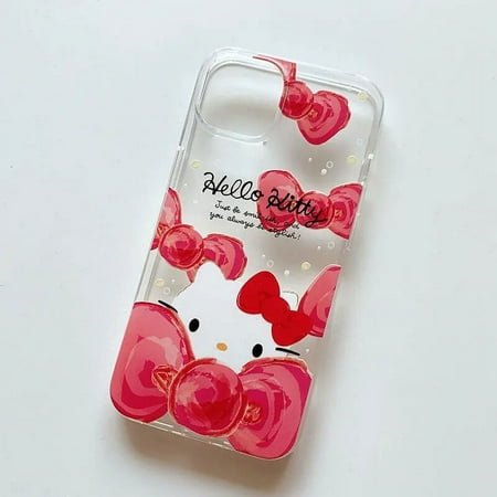 Cartoon Cute Beautiful Red Bow Hello Kitty Cat Tpu Case For OnePlus 11 10 9 Pro 9R 10R 8T 7 Nord 2 ACE 2T 5G Cover
