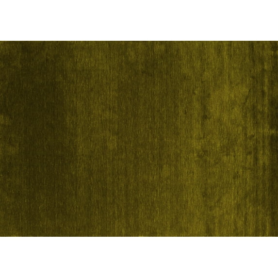 Ahgly Company Indoor Rectangle Abstract Yellow Contemporary Area Rugs, 7' x 10'