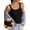Bm01 A-Black, variant on Women's Tank Top with Built in Bra Ribbed Camisole Summer Scoop Neck Basic Cami Tanks Undershirt Black-White-Gray-Coffee