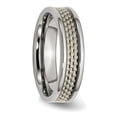 thumbnail image 3 of Auriga Fine Jewelry Titanium w/Grey Carbon Fiber Inlay 6mm Band for Men Size- 10, 3 of 6