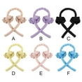 thumbnail image 4 of Hair Curling Rod Ribbon Heatless Foam Curling Rod Heatless Hair Hair Roller Clip Reusable Portable Wrap Headband, Light Pink, 4 of 9